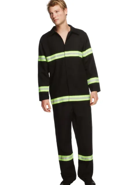 Brandmand kostume - Sort