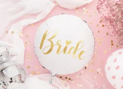 Bride folieballon i hvid
