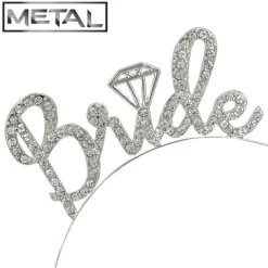 Bride hårbøjle i metal med simili