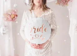 Bride to be folieballon i hvid