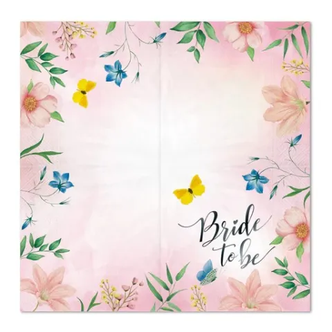 Bride to Be Servietter med blomster