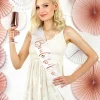 Bride to be skærf i hvid-Rosegold