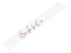 Bride to be skærf i hvid-Rosegold