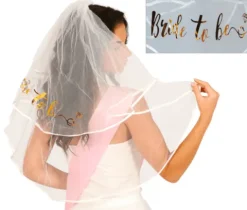Bride to be slør - guld tekst