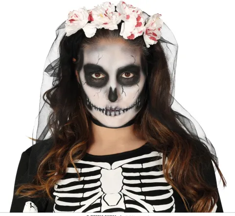 Brudeslør Hvid blomst halloween