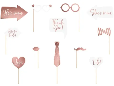 Bryllups Foto selfie sticks i Rosegold