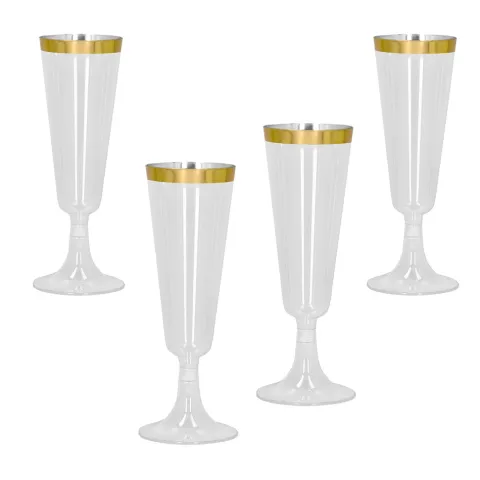 Champagneglas sæt 4 stk - guld