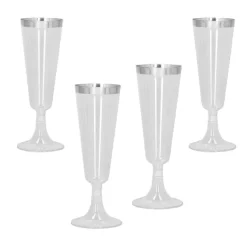 Champagneglas sæt 4 stk - Sølv