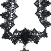 Choker halsblonde med sort sten
