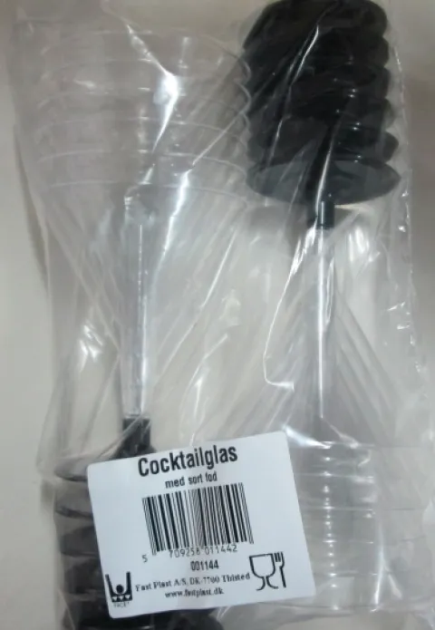 Cocktailglas 16cl. 12stk. på sort fod