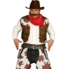 Cowboy bælte i sort med 2 pistoler