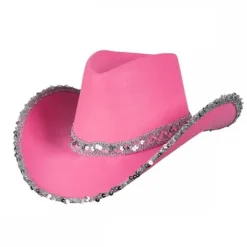 Cowboyhat i Pink med pailletter