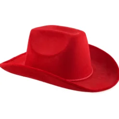 Cowboy hat i RØD velour