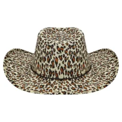 Cowboyhat med leopardprint