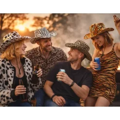 Cowboyhat med leopardprint