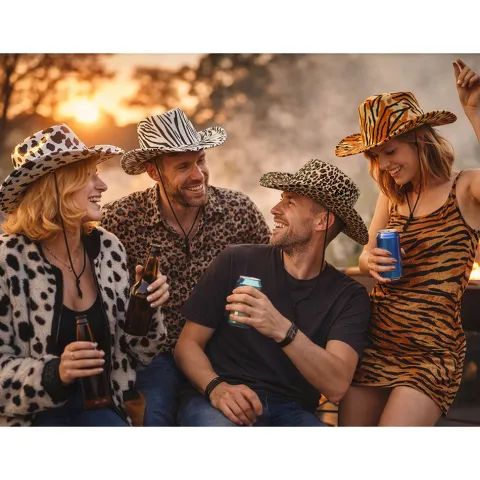 Cowboyhat med tigerprint