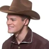 Cowboyhat Western i brun ruskind
