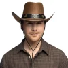 Cowboy hat Wyatt brun