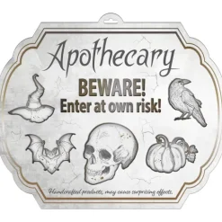 Creepy halloween 3D skilt