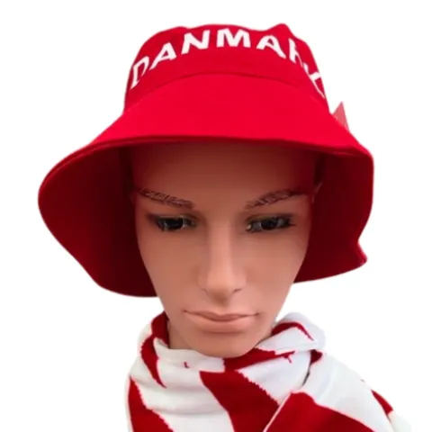 Danmark bøllehat i rød