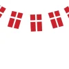 Danmark Flagbanner 5 m. med 20 stk stofflag