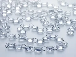 Diamant guirlande med klare plastdiamanter