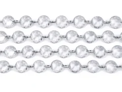 Diamant guirlande med klare plastdiamanter