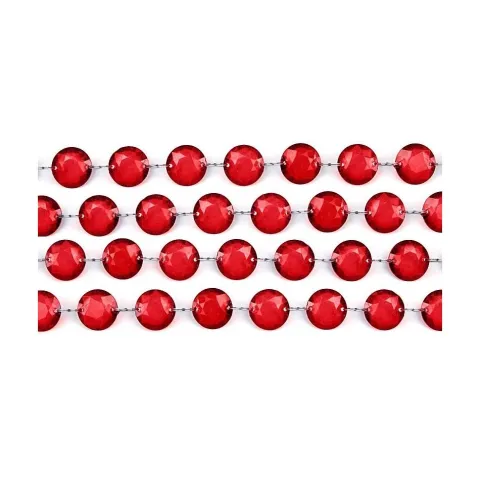 Diamant guirlande med røde plastdiamanter