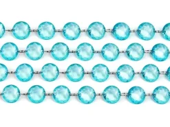 Diamant guirlande med turkisblå plastdiamanter