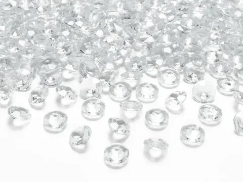 Diamant konfetti 12 mm Klar