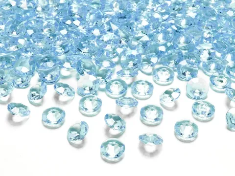 Diamant konfetti 12 mm Tyrkisblå