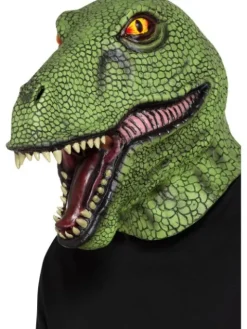Dinosaur maske latex GRØN