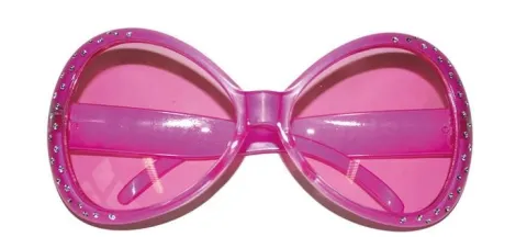Disco brille i pink med sølvnot