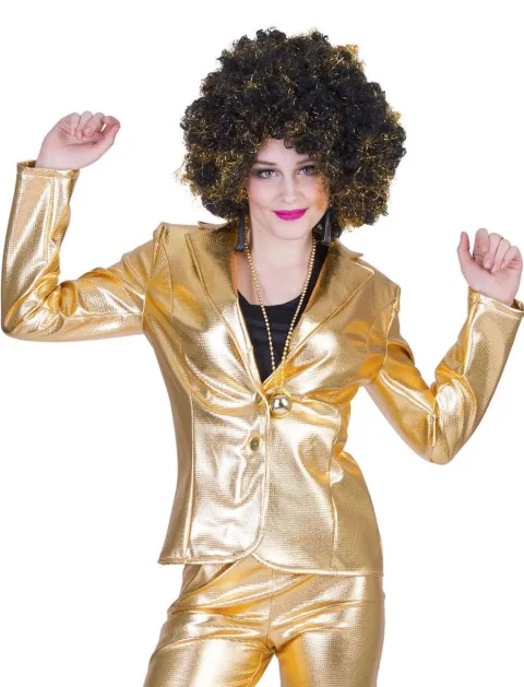 Disco jakke i GULD kvinde
