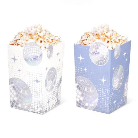 Disco popcorn bægre - Sølvkugle
