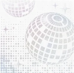 Disco servietter - Sølvkugle