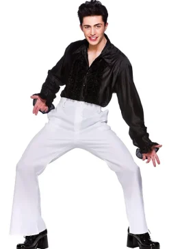 Disco skjorte flæse SORT
