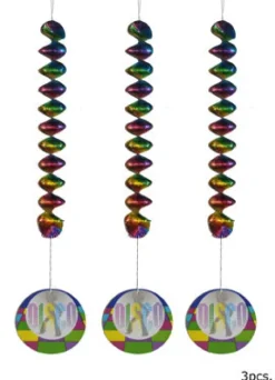 Disco swirls, 3 stk