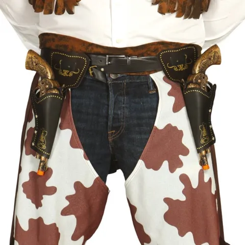 Dobbelt hylster med cowboy Pistoler