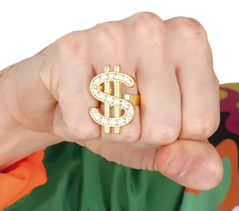 Dollar ring med sten