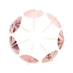 Drinks parasoller i Rosegold