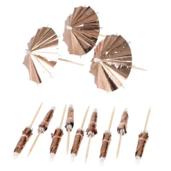 Drinksparasoller rosegold 10stk