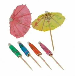 Drinks parasol med blomster