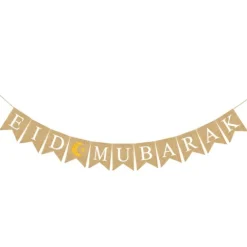 Eid Mubarak hør banner med måne
