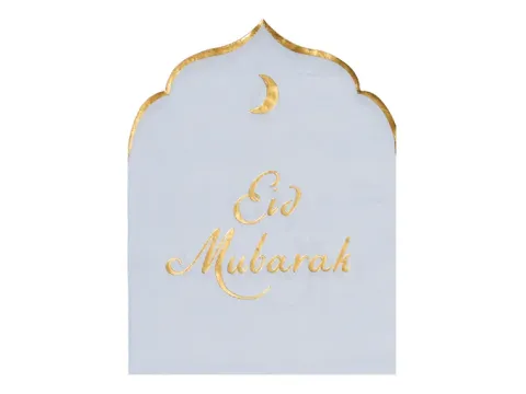 Eid Mubarak servietter lyseblå