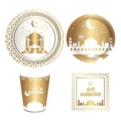 Eid Mubarak sæt i hvid