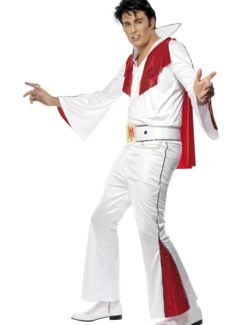 Elvis kostume i rød og hvid