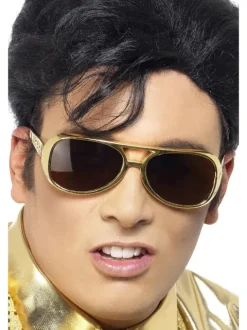 Elvis solbrille i guld