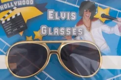 Elvis solbrille i guld