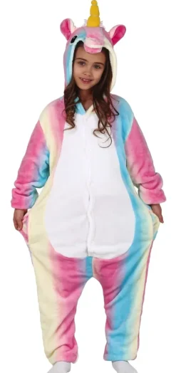 Enhjørning jumpsuit til børn RAINBOW